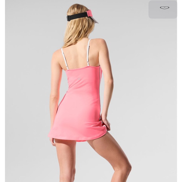 NWT ALO Neon Bubblegum pink streamlined airbrush tennis dress XXS - Picture 5 of 12